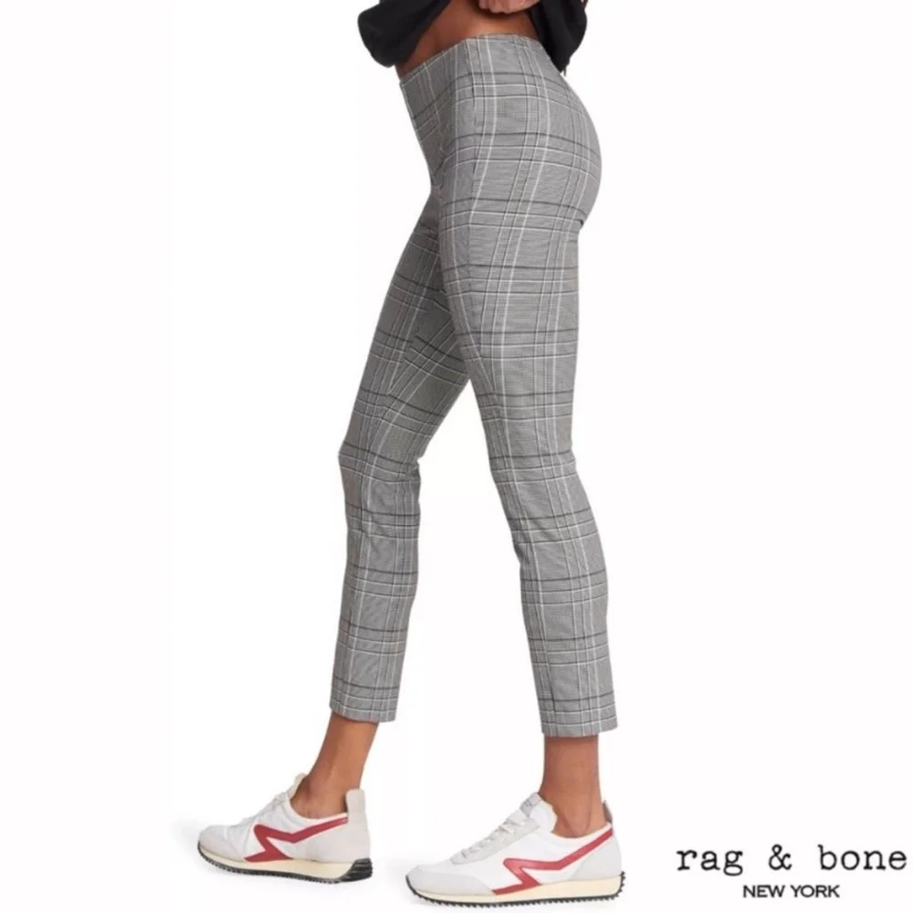 NWT Rag and bone Simone check pants size 0 - Picture 2 of 16